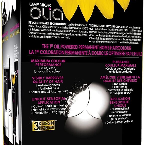 Garnier Olia Permanent Oil Powered Hair Color, 1P Deep Black Platinum - Picture 3 of 7
